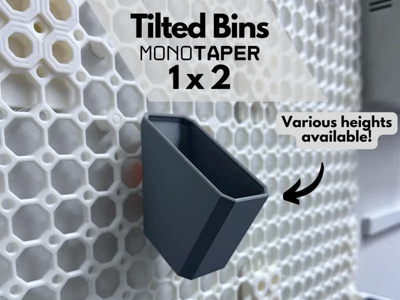 Tilted Bins MonoTaper - 1x2 (various heights)