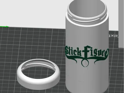 stick figure 12oz slim can koozie
