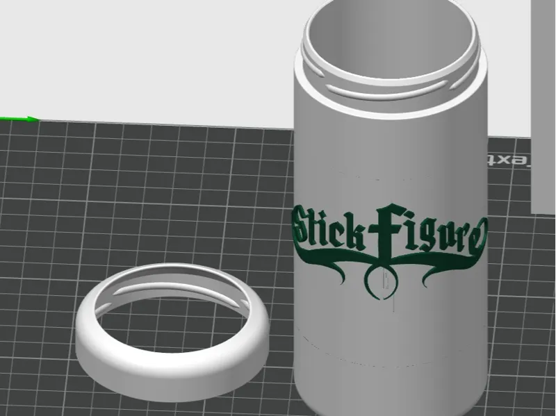 stick figure 12oz slim can koozie
