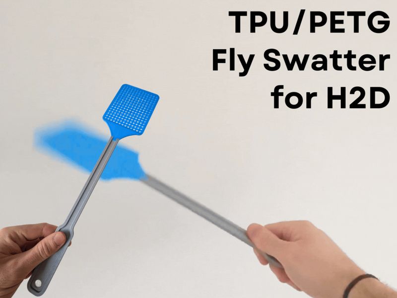 Print-in-Place Flexible Fly Swatter | H2D or +