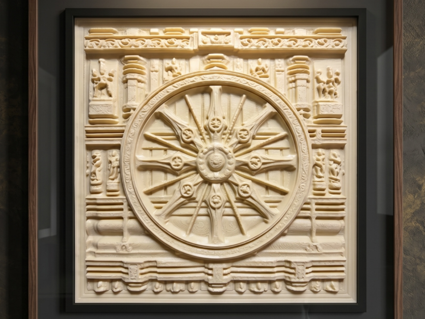 Konark Sun Temple Wheel - Relief Sculpture