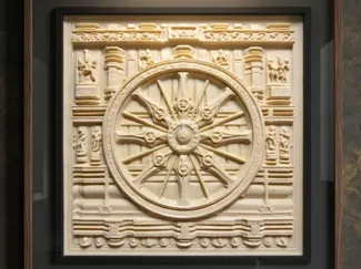 Konark Sun Temple Wheel - Relief Sculpture