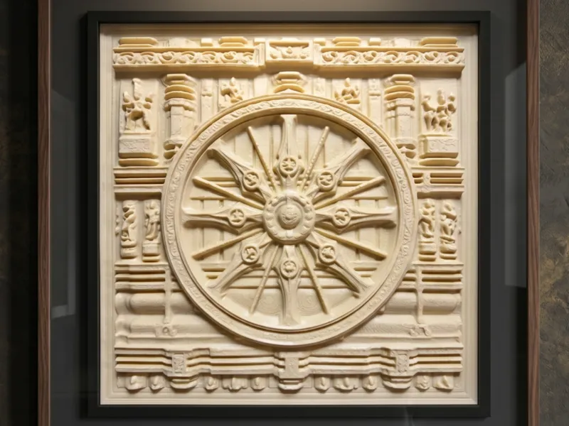 Konark Sun Temple Wheel - Relief Sculpture