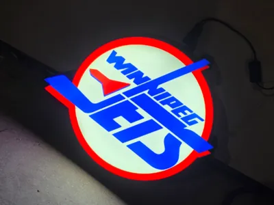 Retro Winnipeg Jets Light Box