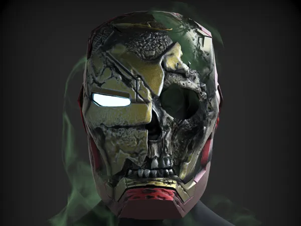 Casque Iron Man Mark 46 version zombie
