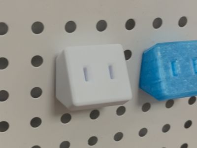 Pegboard Charging Adapter Holder - Round Hole and Skadis Dual Versions