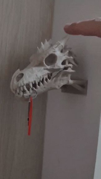 Dragon Skull Key Hanger – Fantasy Wall Mount