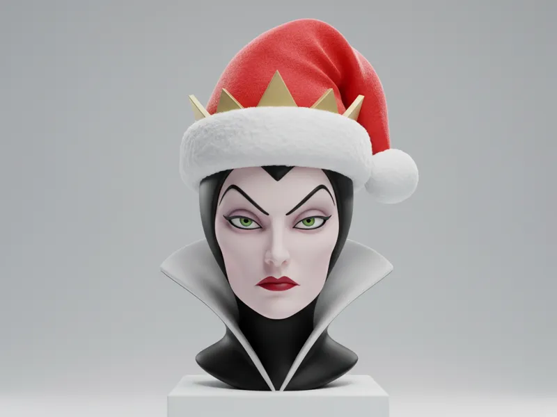 Witch from Snow White head christmas ornament