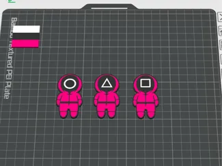 Squid Game Theme Badges: Manager, Soldier & Worker