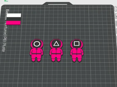 Squid Game Theme Badges: Manager, Soldier & Worker