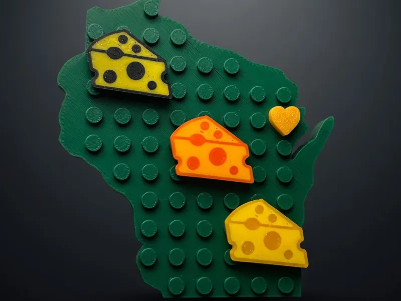 Wisconsin Cheesehead brick location pegs Packer