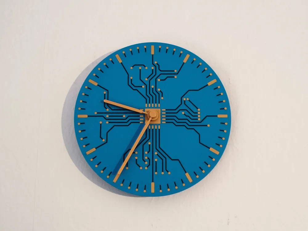 PCB Wall Clock by Wojciech Kawa MakerWorld: Download Free 3D Models