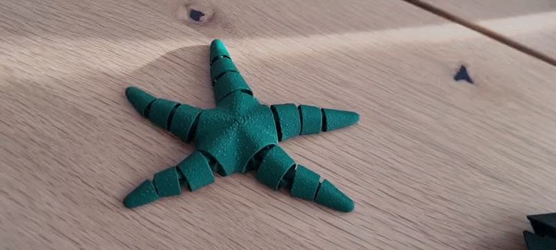 Articulated print in place flexi seastar