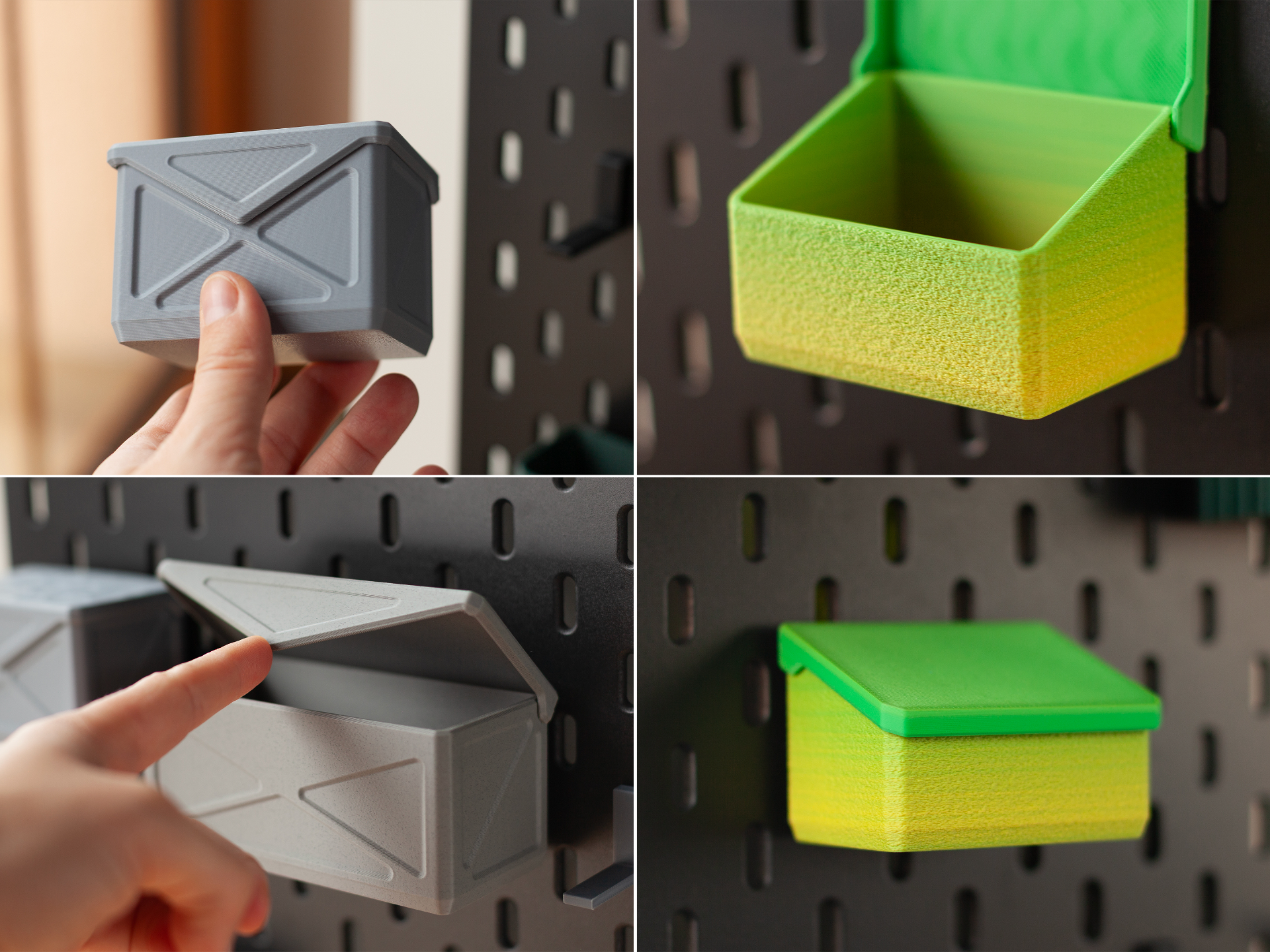 Ikea Skadis - Box with Lid - 2 design versions