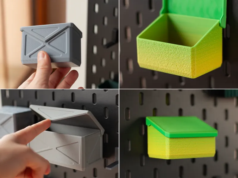Ikea Skadis - Box with Lid - 2 design versions