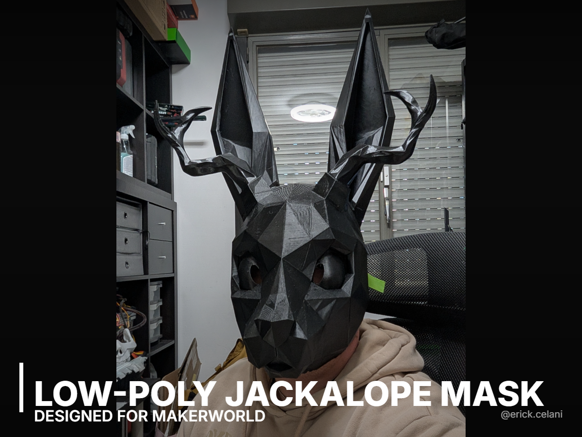 Low-Poly Jackalope Mask