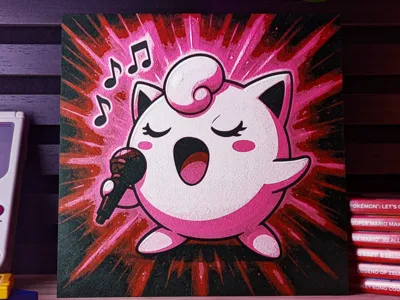 Jigglypuff HueForge Wall Art