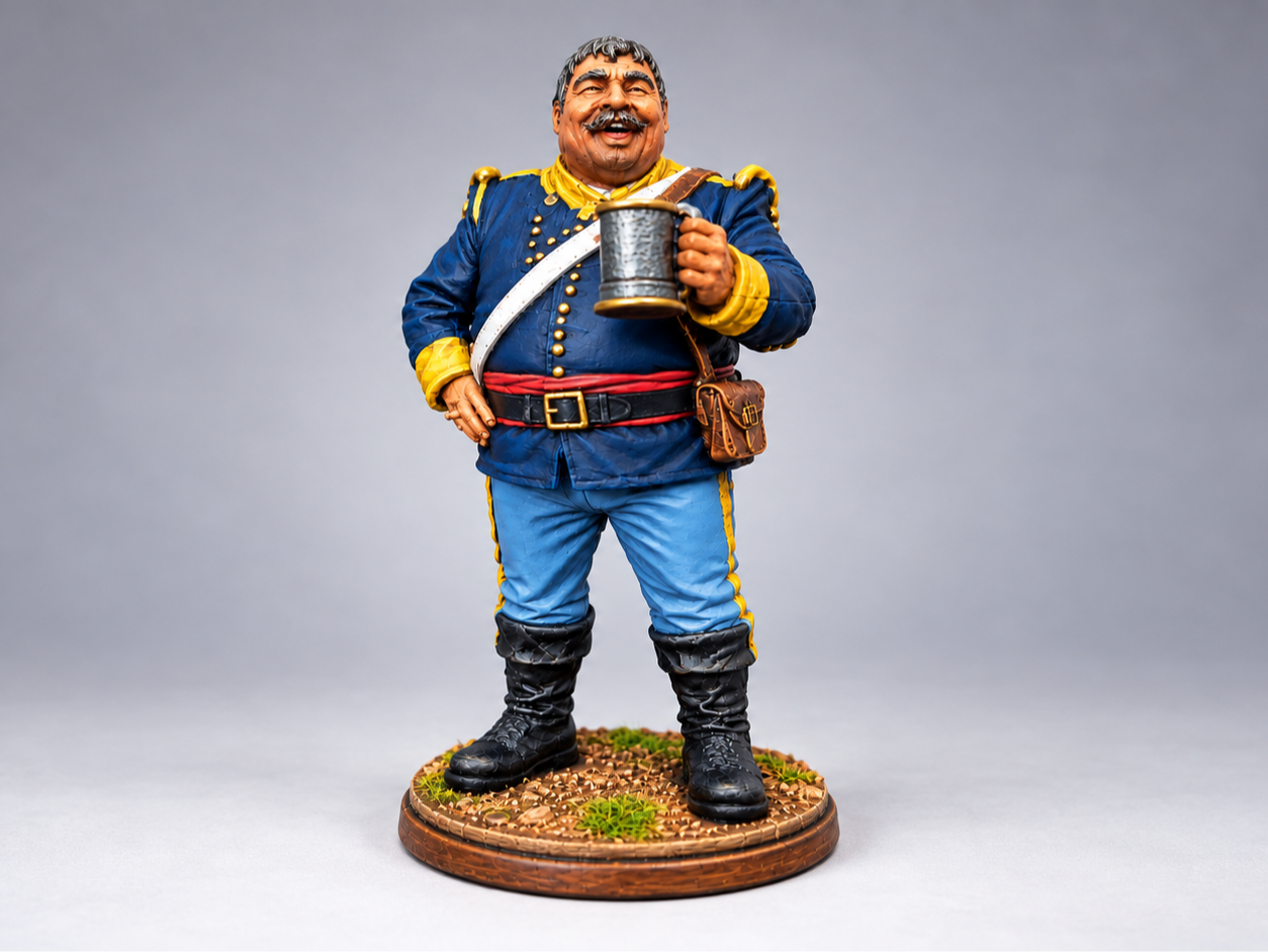 Western Cavalry Sergeant Miniature RPG - diorama 3D model
