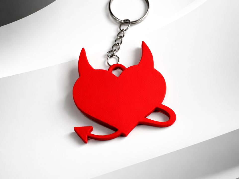 devil-heart keychain