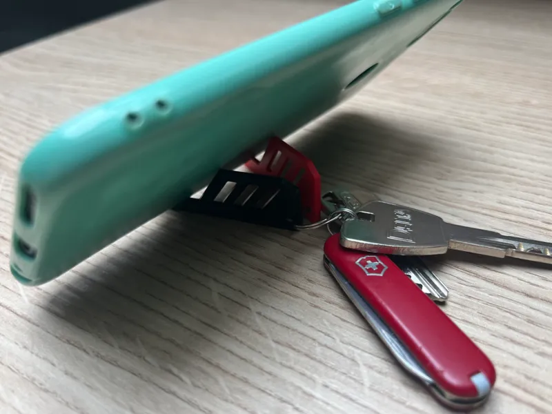Keychain phone holder