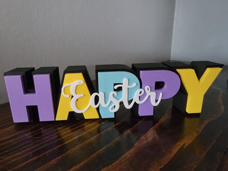 Happy Easter Sign w/ Extras
