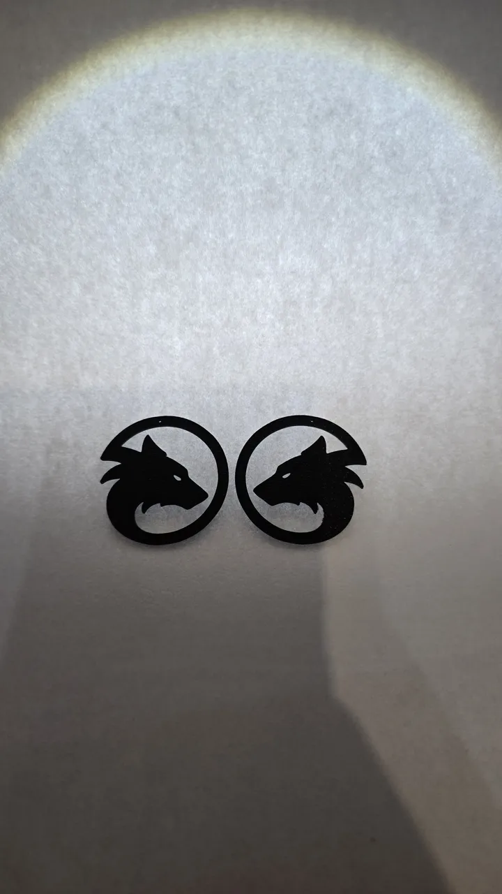 Wolf Silhouette Earrings view 3