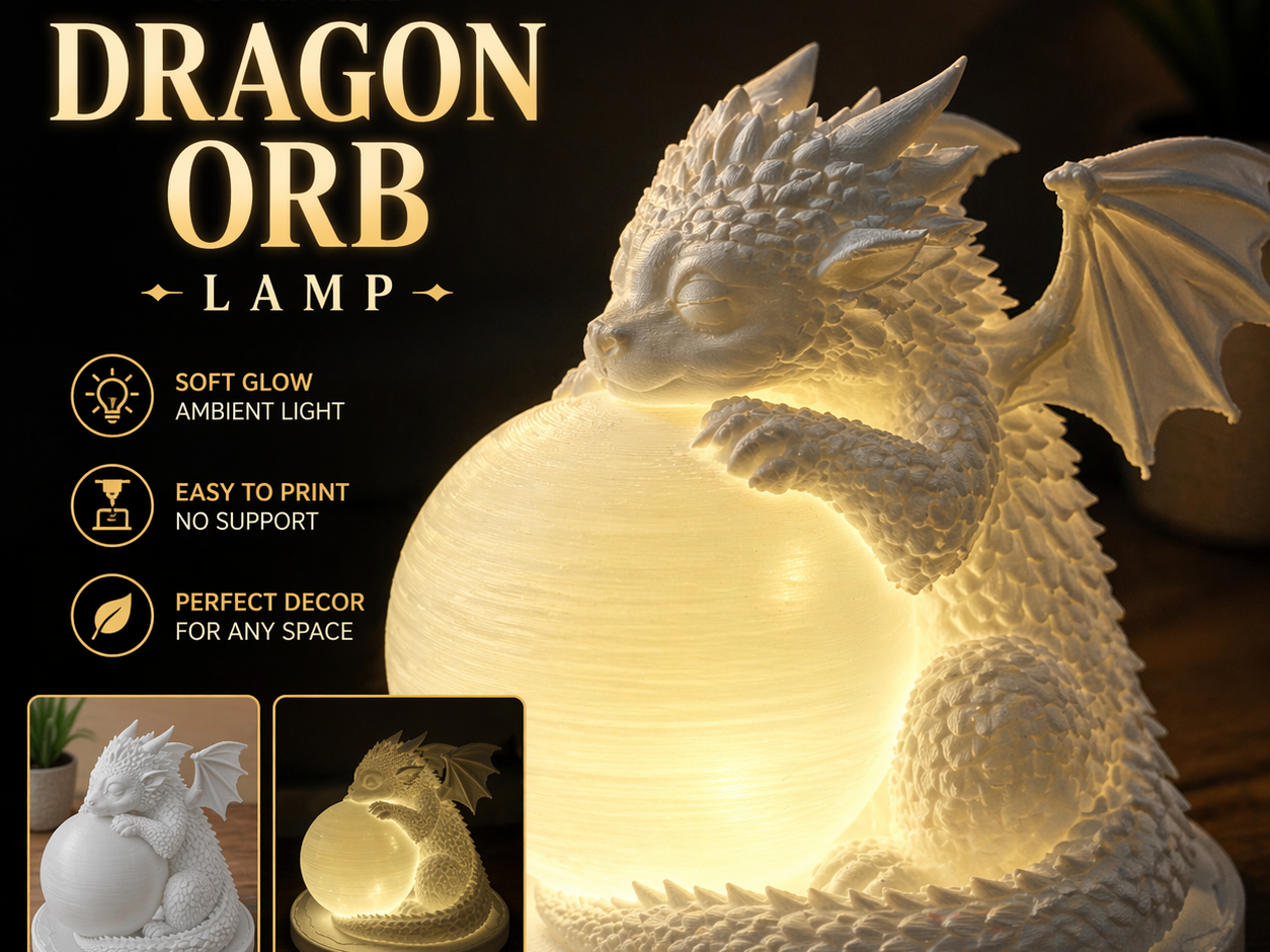 Dragon Orb Lamp – Lampada Drago con Sfera Luminosa