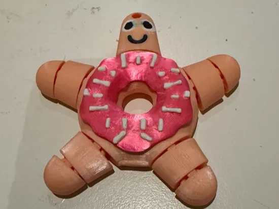 Flexi Donut Starfish keychain