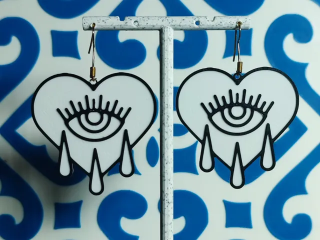 Aretes Lagrimas de Tinta