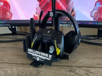 Helldivers 2 Themed Headset & Controller Stand