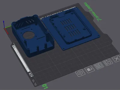 Raspberry Pi 4 (+fan) case +SATA SSD mounting cage