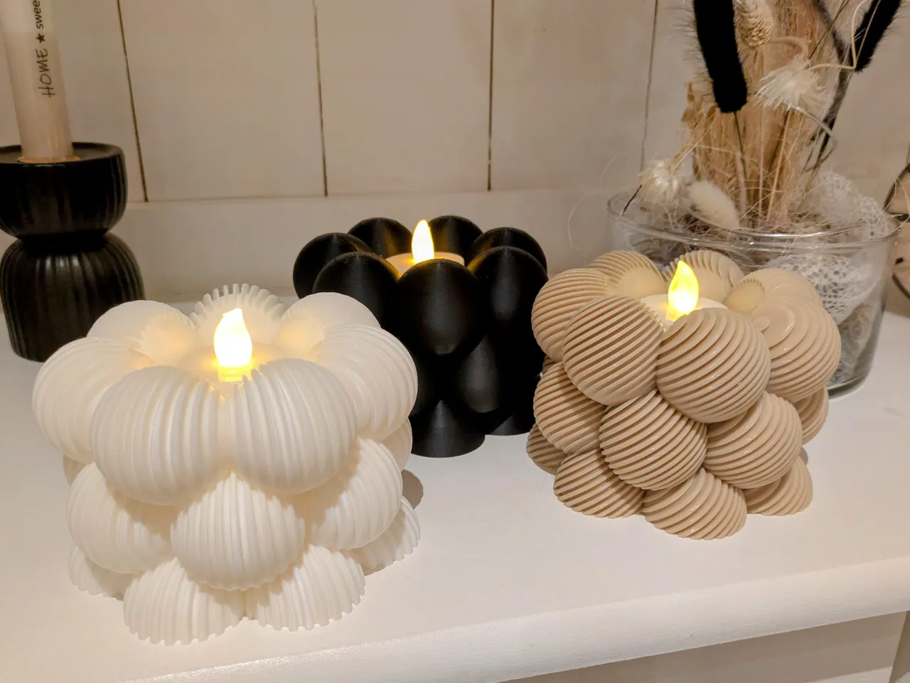 Big bubble tealight candle holder (3 Versions) view 2