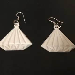 dimond charm earrings