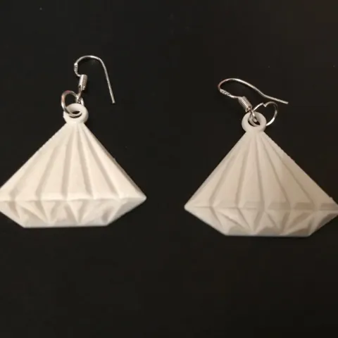 dimond charm earrings