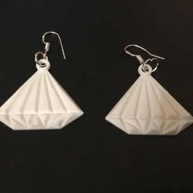 dimond charm earrings