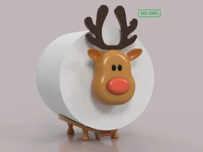The Cute Little Christmas Toilet Elk - No AMS