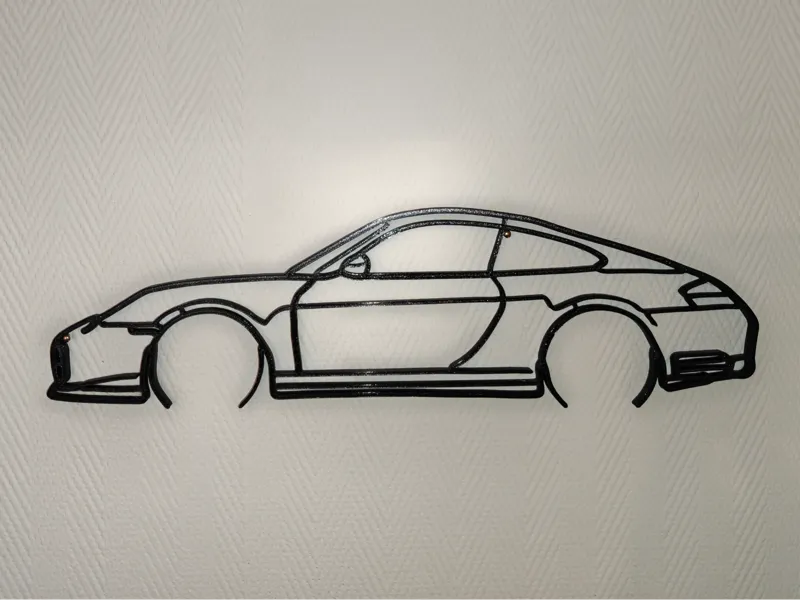 Porsche 911 (996) Carrera 4S - Silhouette Wall Art