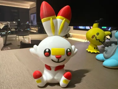 Multicolor Scorbunny Disassembled Print (No AMS Required)