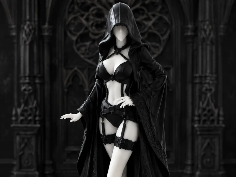 Gothic Hooded Priestess