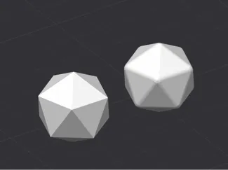 D20 Icosahedron Blank Chessex