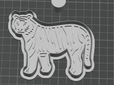 2 Piece Tiger Cookie Cutter