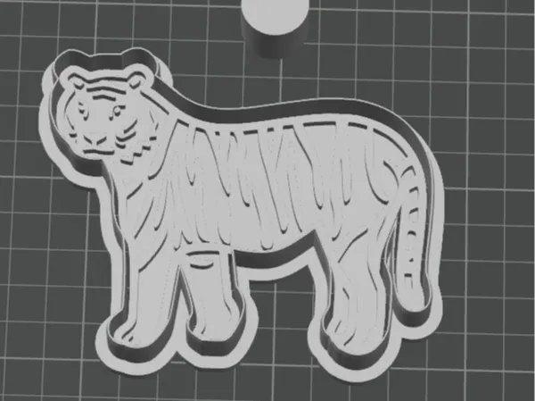 Emporte-pièce tigre en deux parties