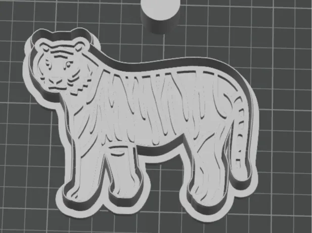 2 Piece Tiger Cookie Cutter