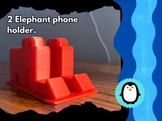 2 Elephant Phone Holder