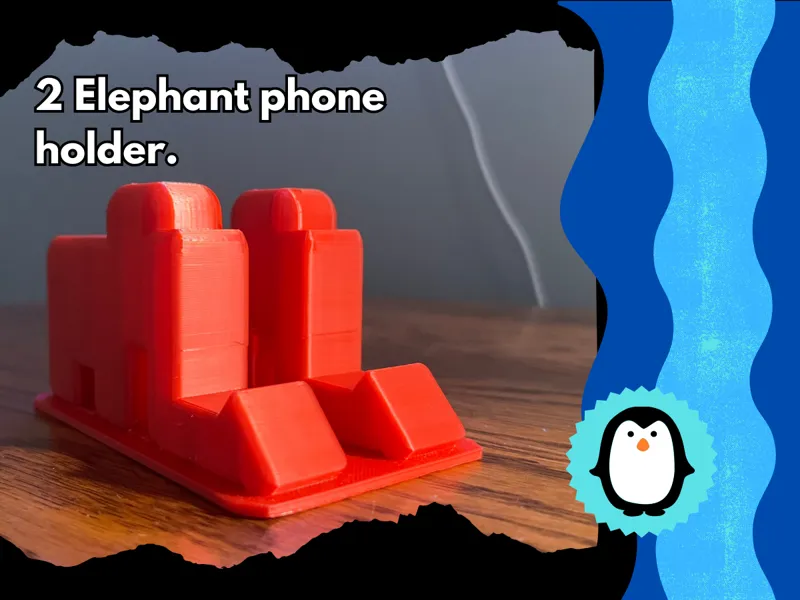 2 Elephant Phone Holder