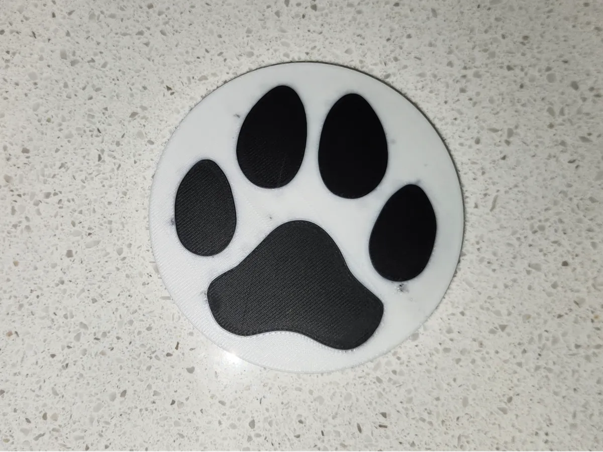 Dessous de verre patte de chien