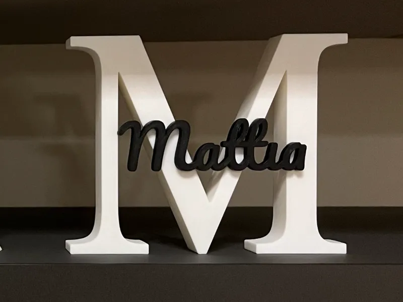 decorazione con Lettera M oppure lettera S 