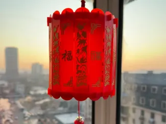 福转成祥好运灯笼(可换花纹及文字)-2025蛇年春节