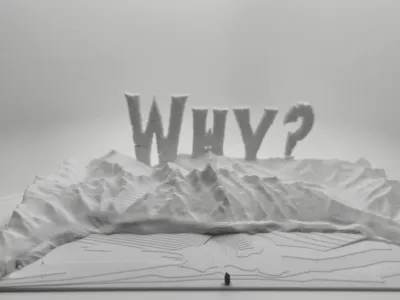 Existential penguin diorama