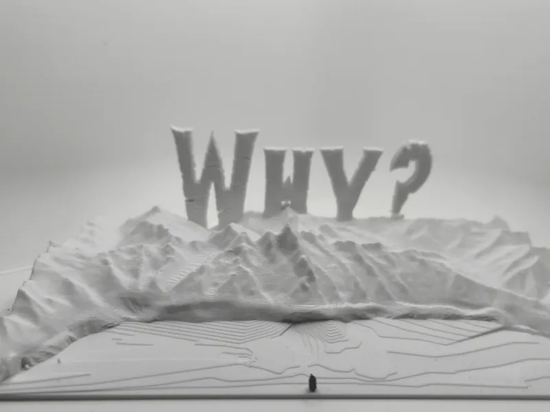 Existential penguin diorama